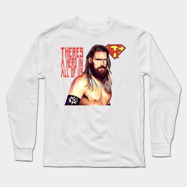 Chris Hero Long Sleeve T-Shirt by awesomeniemeier